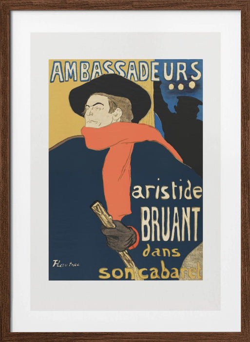 Ambassadeurs Aristide Bruant Dans Son Cabaret (1892) Framed Art Modern Wall Decor