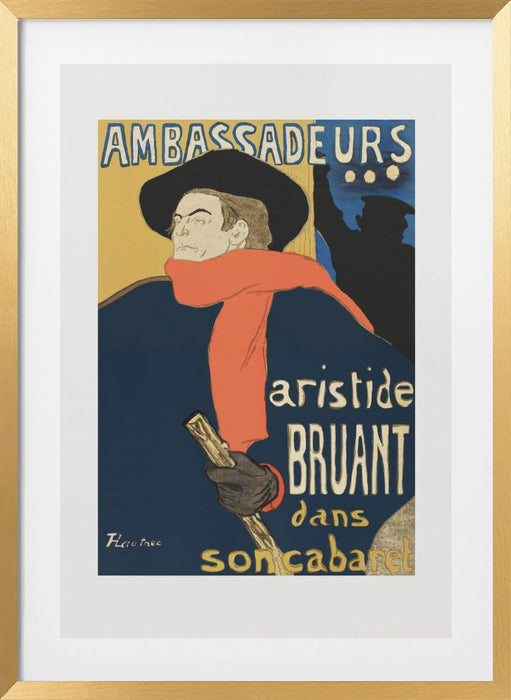 Ambassadeurs Aristide Bruant Dans Son Cabaret (1892) Framed Art Modern Wall Decor