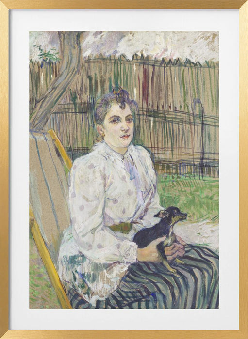 Lady With a Dog (1891) Framed Art Modern Wall Decor