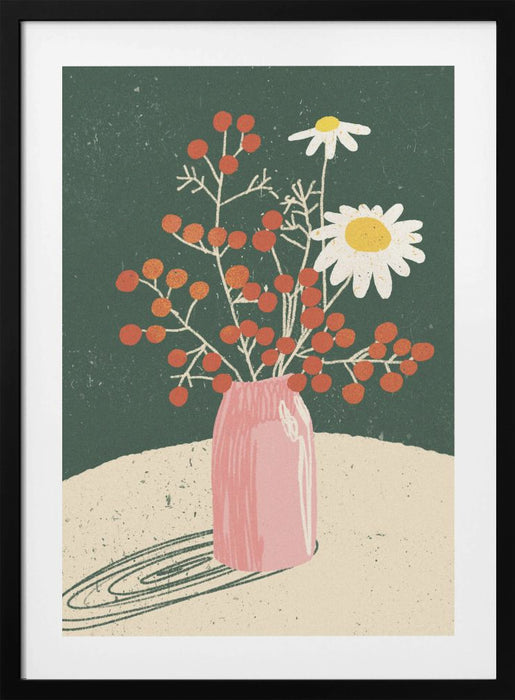 Winter Bouquet Framed Art Modern Wall Decor