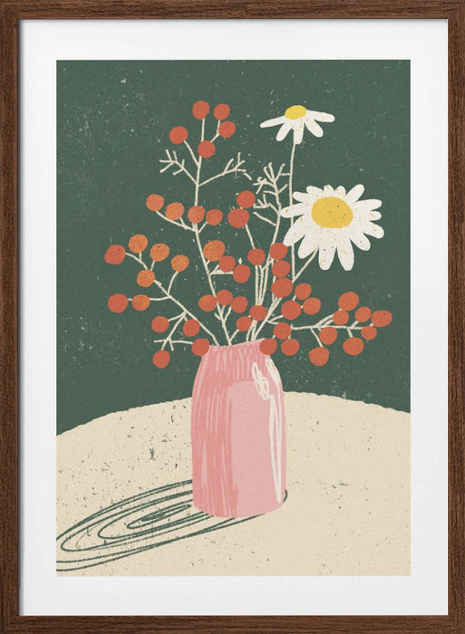 Winter Bouquet Framed Art Modern Wall Decor