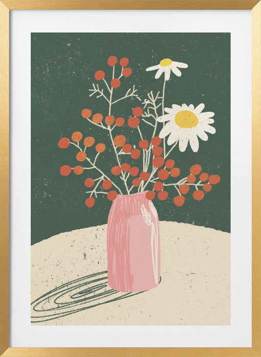 Winter Bouquet Framed Art Modern Wall Decor