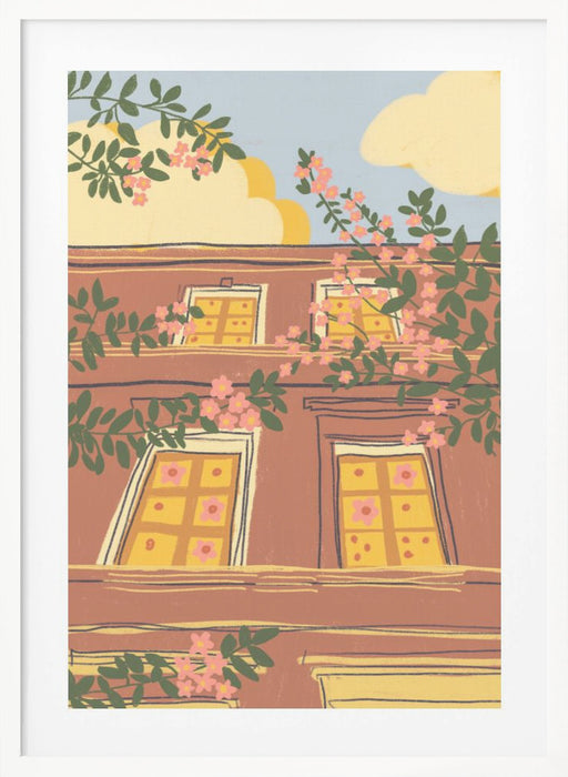 Spring house Framed Art Modern Wall Decor