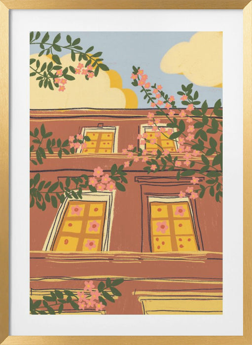 Spring house Framed Art Modern Wall Decor