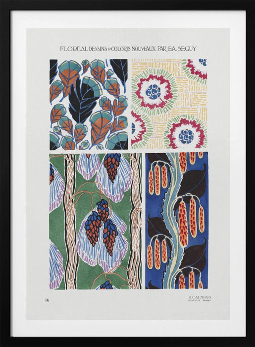 Patterns 14 Framed Art Modern Wall Decor