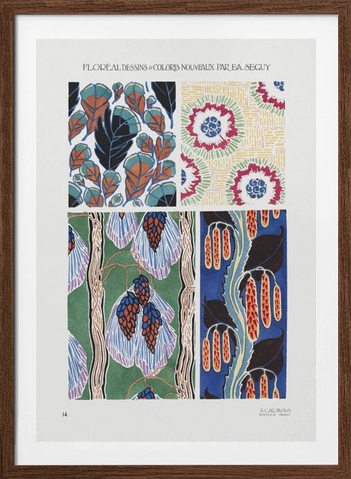 Patterns 14 Framed Art Modern Wall Decor