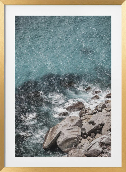 Aqua Shores Framed Art Modern Wall Decor