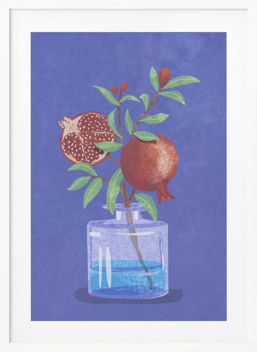 pomegranate in Vase Framed Art Modern Wall Decor