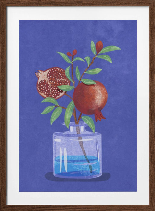 pomegranate in Vase Framed Art Modern Wall Decor