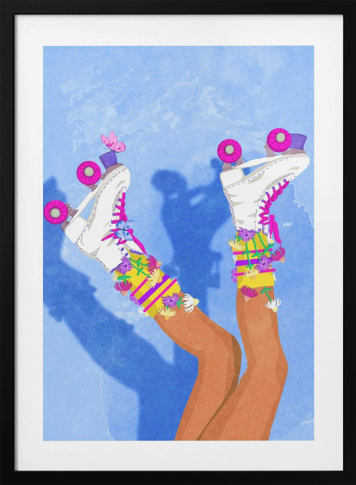 Skate like a Girl Framed Art Modern Wall Decor