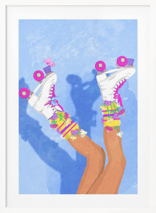 Skate like a Girl Framed Art Modern Wall Decor