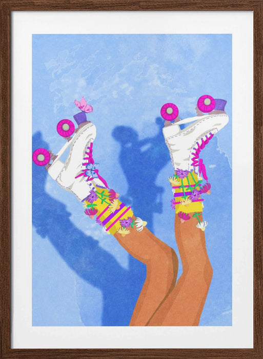 Skate like a Girl Framed Art Modern Wall Decor