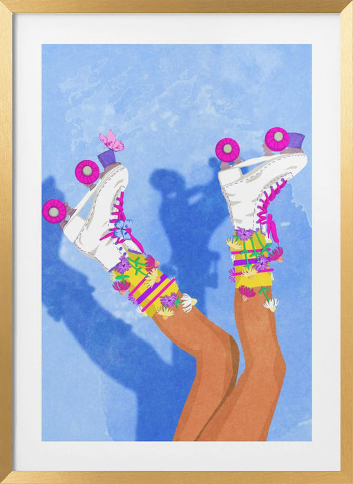 Skate like a Girl Framed Art Modern Wall Decor