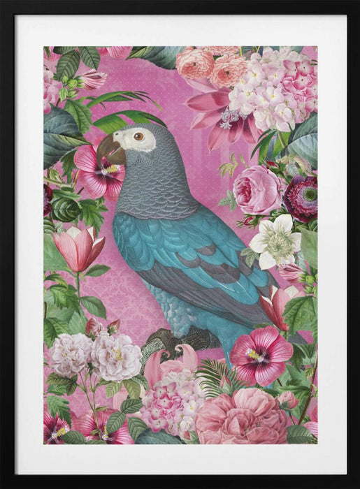 The Parrots Paradise Garden Framed Art Modern Wall Decor