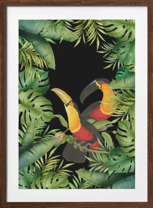 Jungle With Toucans Framed Art Wall Decor