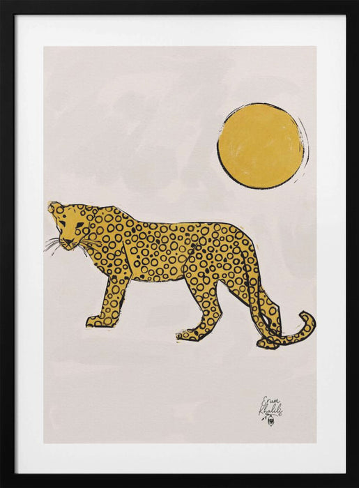 Leopard and Sun   Erum Khalili.png Framed Art Modern Wall Decor