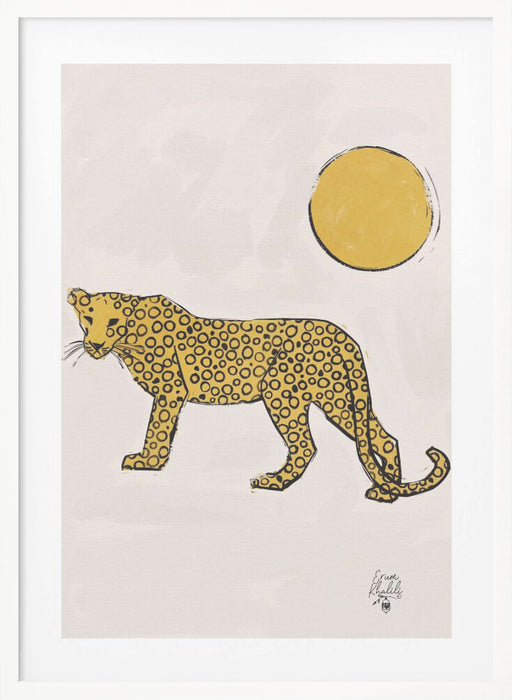 Leopard and Sun   Erum Khalili.png Framed Art Modern Wall Decor