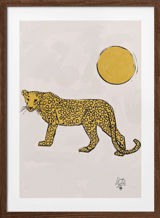 Leopard and Sun   Erum Khalili.png Framed Art Modern Wall Decor