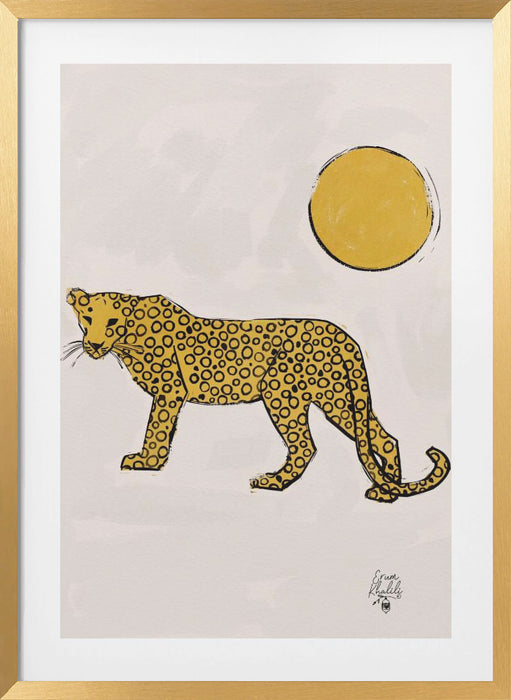 Leopard and Sun   Erum Khalili.png Framed Art Modern Wall Decor