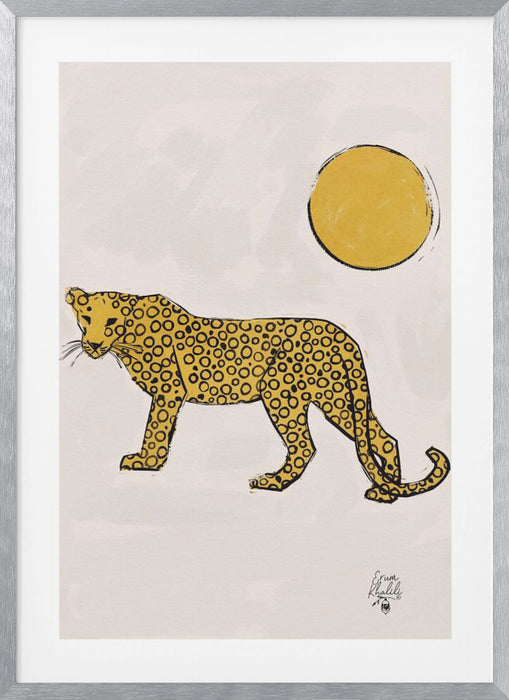 Leopard and Sun   Erum Khalili.png Framed Art Modern Wall Decor