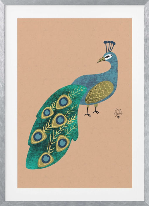 Peacock Erum Khalili.png Framed Art Modern Wall Decor