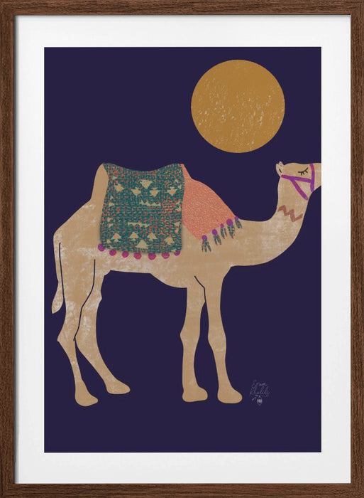 Camel and Moon   Erum Khalili.png Framed Art Modern Wall Decor