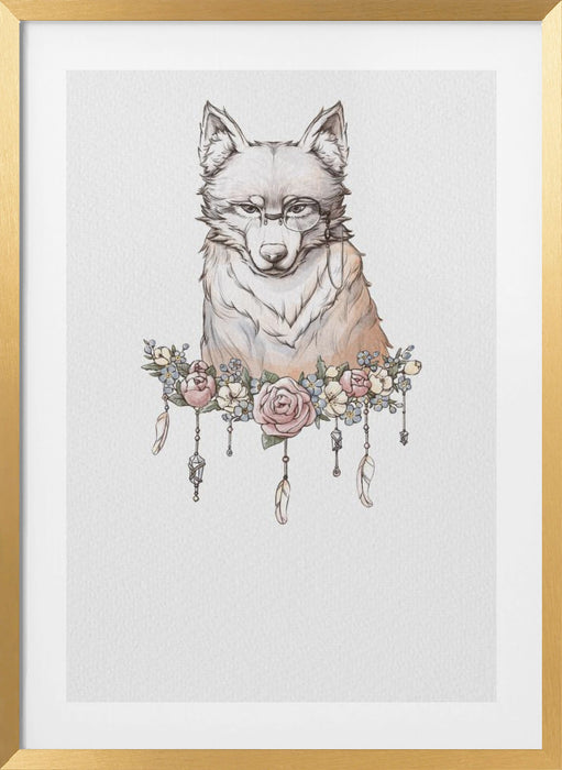 Wolf Art Framed Art Modern Wall Decor