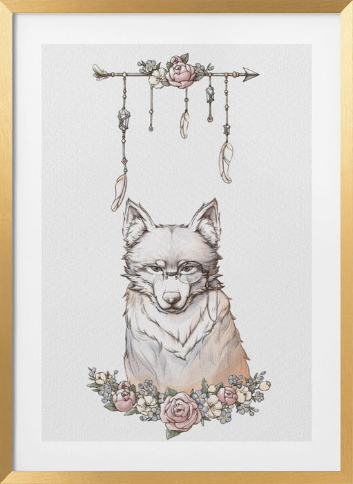 Wolf Art Framed Art Modern Wall Decor