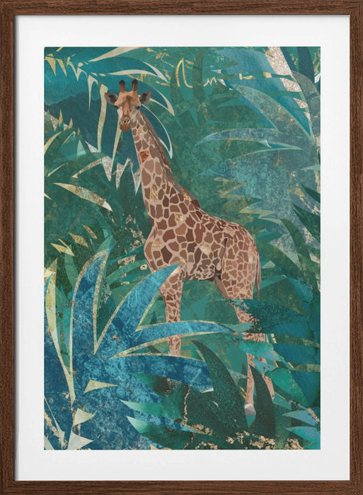 Giraffe in the jungle Framed Art Modern Wall Decor