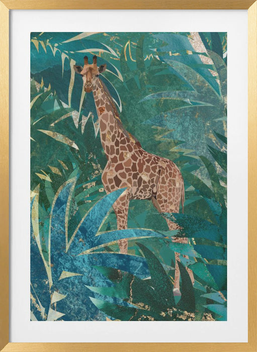 Giraffe in the jungle Framed Art Modern Wall Decor