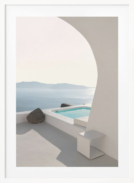 Aenaon Seaview Villa Framed Art Modern Wall Decor