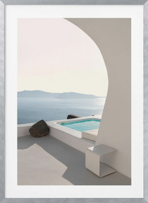 Aenaon Seaview Villa Framed Art Modern Wall Decor