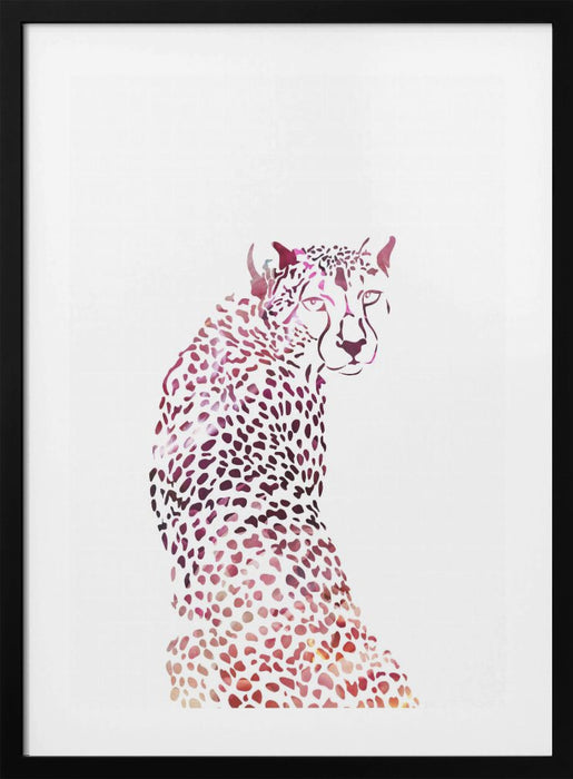 Pink Cheetah Framed Art Modern Wall Decor