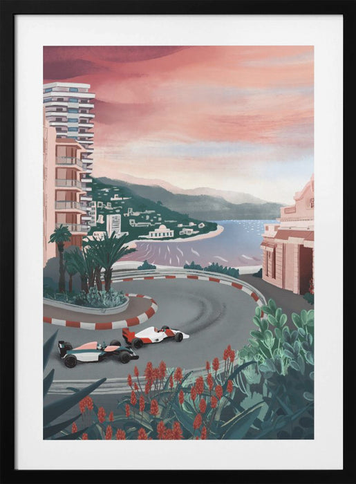 Monaco Circuit Framed Art Modern Wall Decor