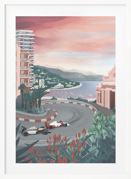 Monaco Circuit Framed Art Modern Wall Decor