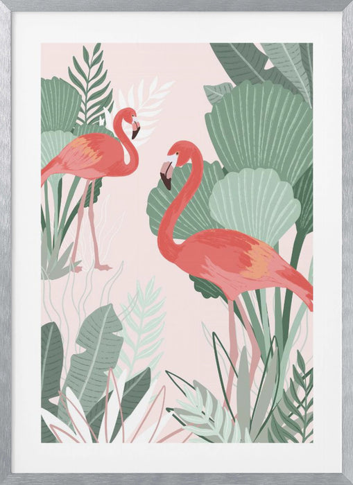 Flamingo Dreams Framed Art Wall Decor