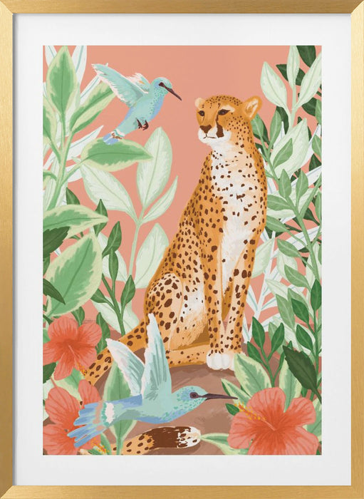 Tropic Cheetah Framed Art Wall Decor