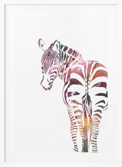 Zebra Silhouette Framed Art Wall Decor