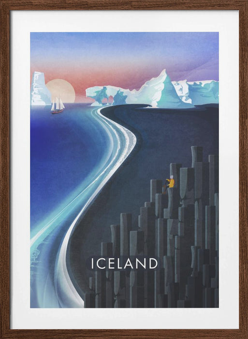 Iceland Framed Art Modern Wall Decor