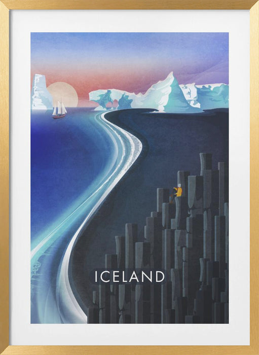 Iceland Framed Art Modern Wall Decor