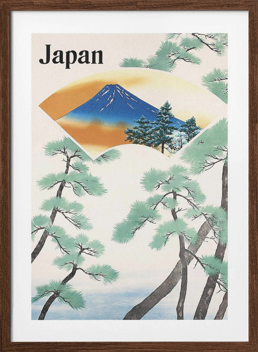 1930s Japanese Government Railways Travel Poster Framed Art Modern Wall Decor