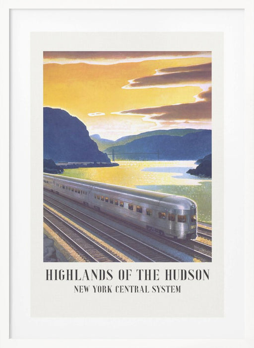 Highlands of the Hudson  New York Central System Framed Art Modern Wall Decor