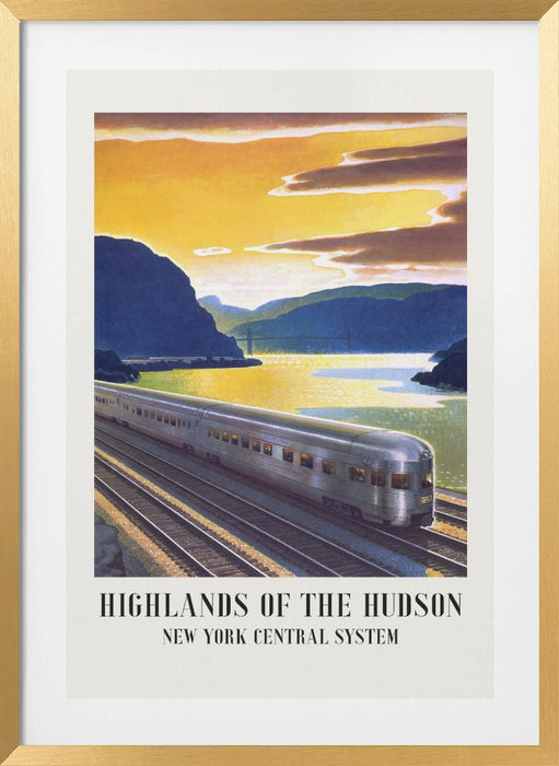 Highlands of the Hudson  New York Central System Framed Art Modern Wall Decor