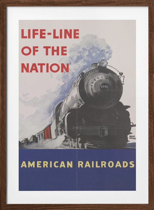 American Railroads - Life line of the nation Framed Art Modern Wall Decor