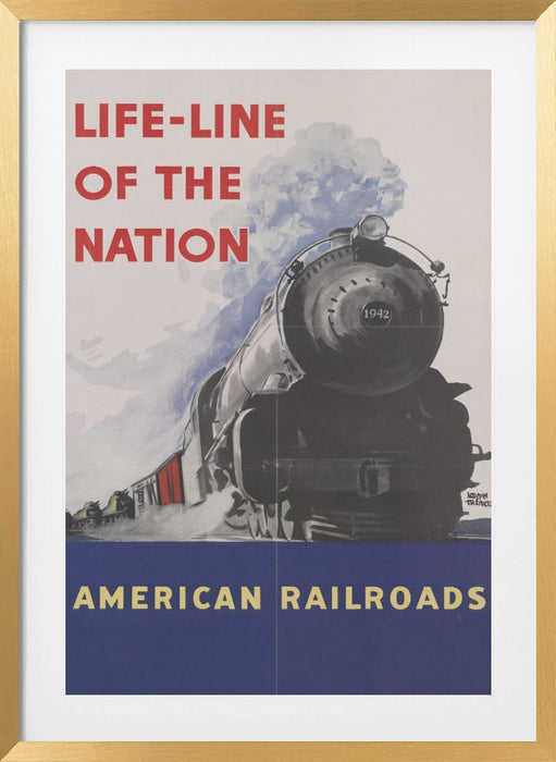 American Railroads - Life line of the nation Framed Art Modern Wall Decor