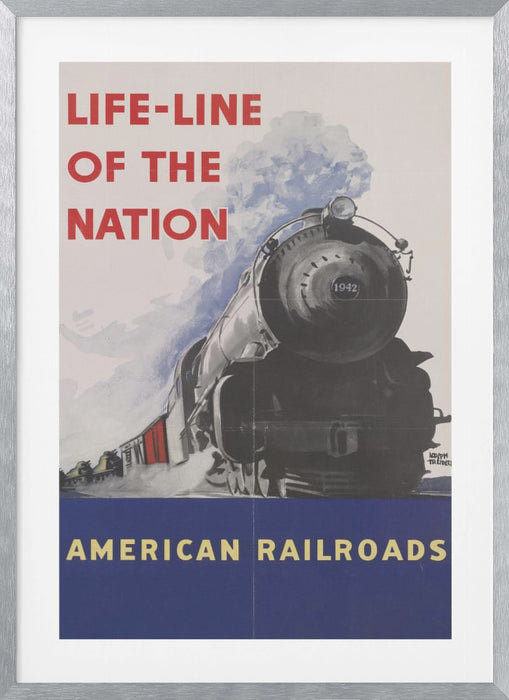 American Railroads - Life line of the nation Framed Art Modern Wall Decor