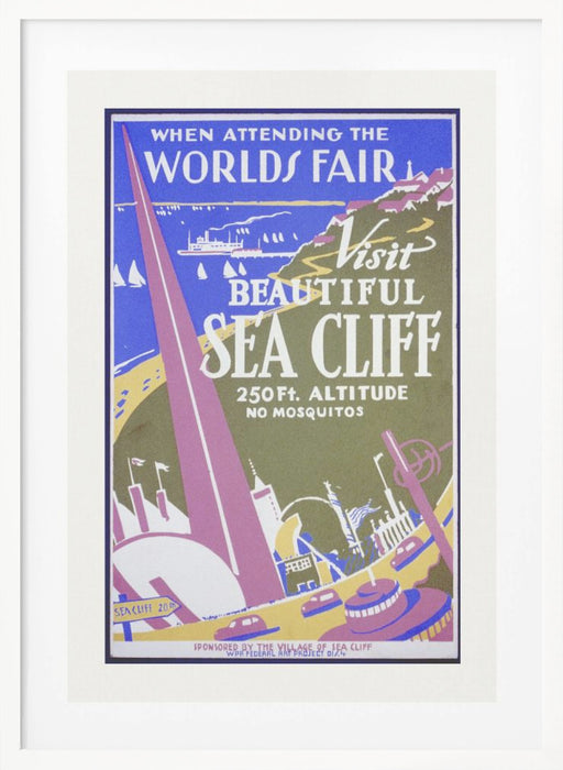 When Attending the Worlds Fair, Visit Beautiful Sea Cliff Framed Art Wall Decor