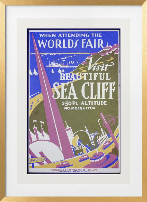 When Attending the Worlds Fair, Visit Beautiful Sea Cliff Framed Art Wall Decor