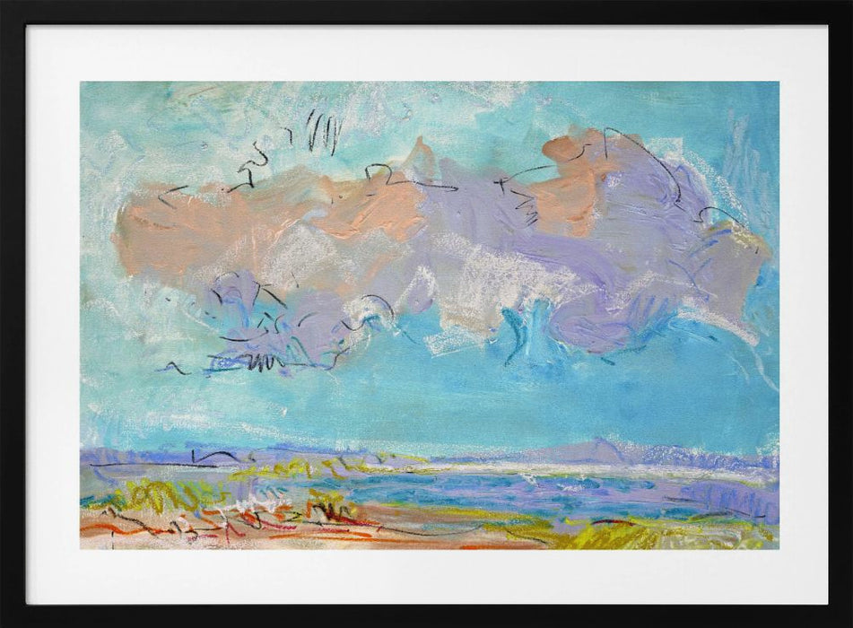 Df589blue Morning Landscape Framed Art