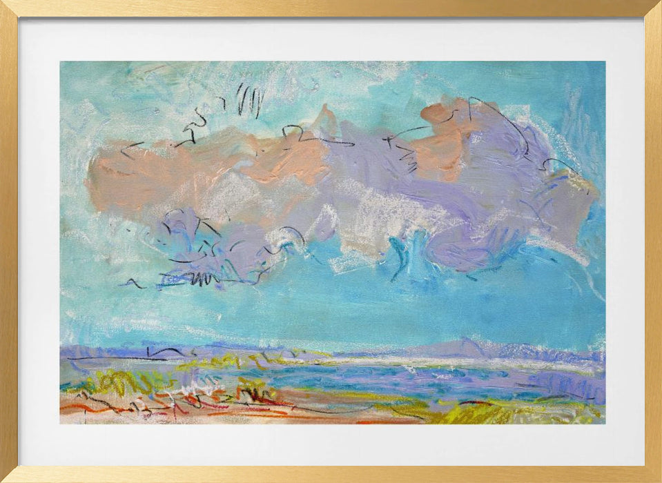 Df589blue Morning Landscape Framed Art